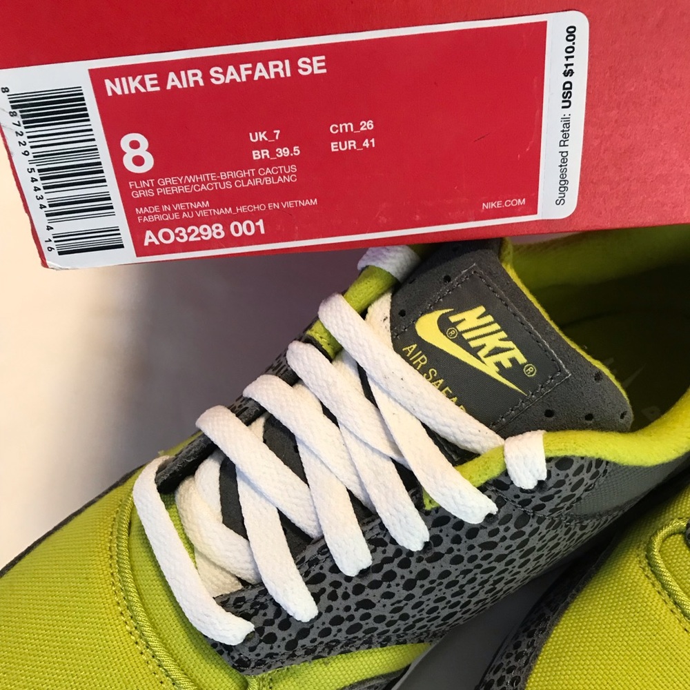 Nike Air Safari SE Size 8 Sneakers Grey Cactus - Picture 4 of 8